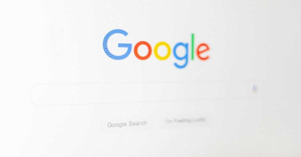 Google search screen