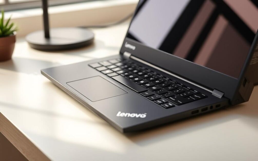 A sleek and professional Lenovo ThinkPad X1 Carbon Gen13 laptop, meticulously crafted with a matte black chassis and subtle carbon fiber accents. Captured in a warm, natural lighting setup, the device is elegantly displayed on a clean, minimalist desk, showcasing its slim profile and premium construction. The camera angles highlight the laptop's versatile ports, precision touchpad, and backlit keyboard, emphasizing its functionality and suitability for business use. The overall composition radiates a sense of sophistication and productivity, perfectly aligning with the "Best Business Laptop" designation. A sleek and professional Lenovo ThinkPad X1 Carbon Gen13 laptop, meticulously crafted with a matte black chassis and subtle carbon fiber accents. Captured in a warm, natural lighting setup, the device is elegantly displayed on a clean, minimalist desk, showcasing its slim profile and premium construction. The camera angles highlight the laptop's versatile ports, precision touchpad, and backlit keyboard, emphasizing its functionality and suitability for business use. The overall composition radiates a sense of sophistication and productivity, perfectly aligning with the "Best Business Laptop" designation.