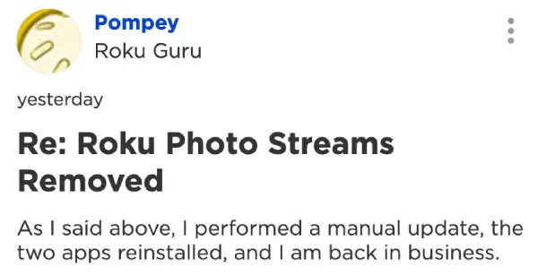Some users have reported that updating their system resolved the issue, restoring Backdrops and PhotoStreams.