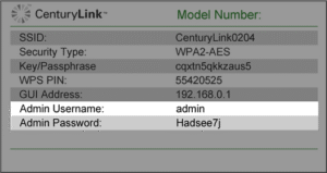 Modem Password