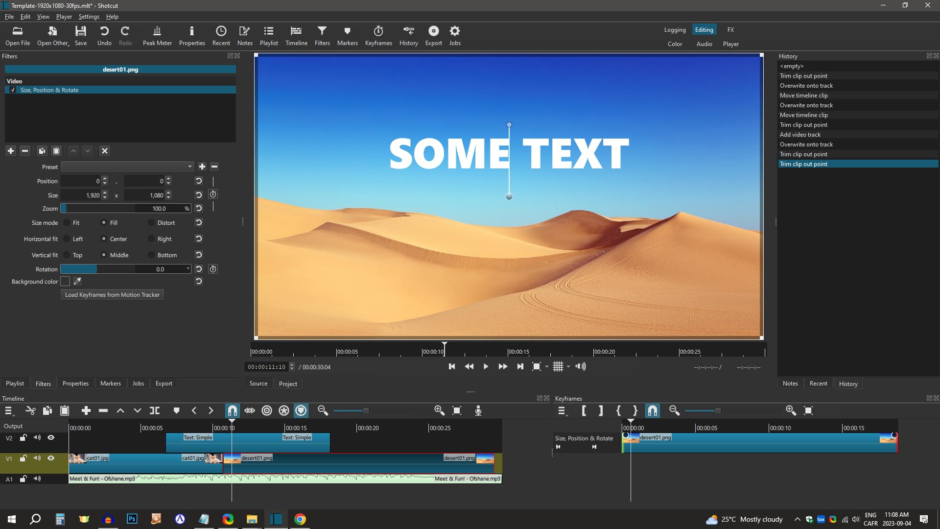 Shotcut ui